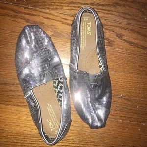 Silver Sequin Toms